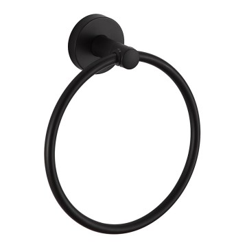 Aqualine - Nástenný vešiak na uteráky SAMBA pr. 15,5 cm čierna