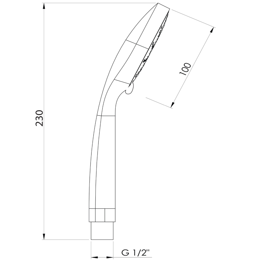 Aqualine - Ručná sprcha pr. 10 cm lesklý chróm