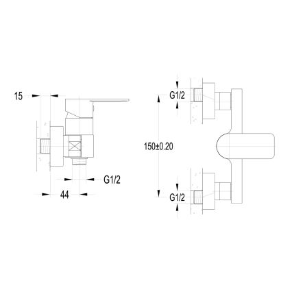 Aqualine - Sprchová batéria DAPHNE lesklý chróm