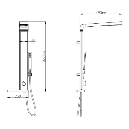 Aqualine - Sprchová súprava ROME lesklý chróm