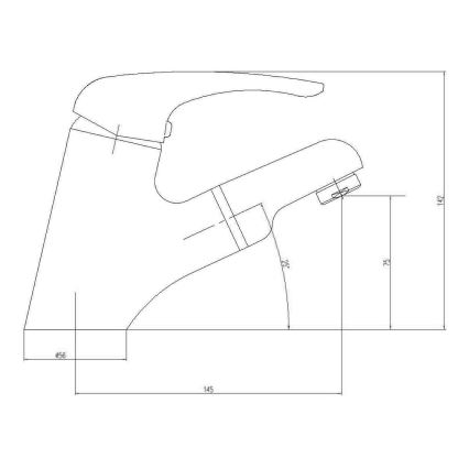 Aqualine - Umývadlová batéria KASIOPEA 14,2 cm, lesklý chróm