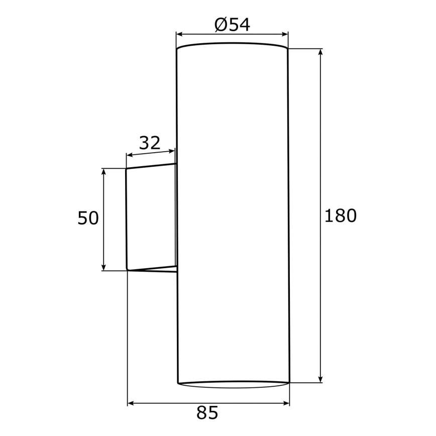 Argon 0912 - Nástenné svietidlo MITOS 2xGU10/5W/230V lesklý chróm