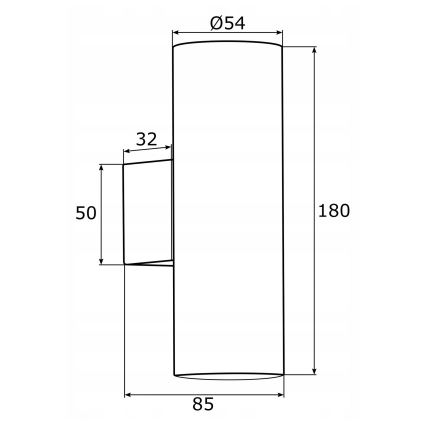 Argon 0913 - Nástenné svietidlo MITOS 2xGU10/5W/230V mosadz