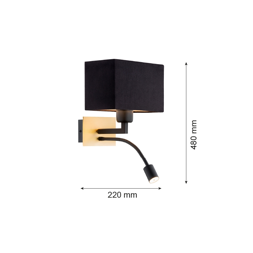 Argon 1041 - LED Nástenné svietidlo BILL 1xE27/15W/230V + LED/4,5W