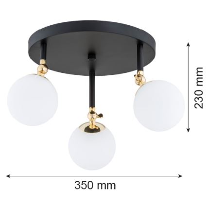Argon 1436 - Kúpeľňový prisadený luster LATINA 3xE14/40W/230V IP44