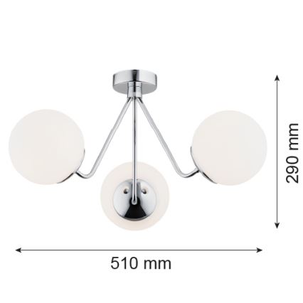 Argon 1477 - Prisadený luster TOMAR 3xE27/15W/230V lesklý chróm