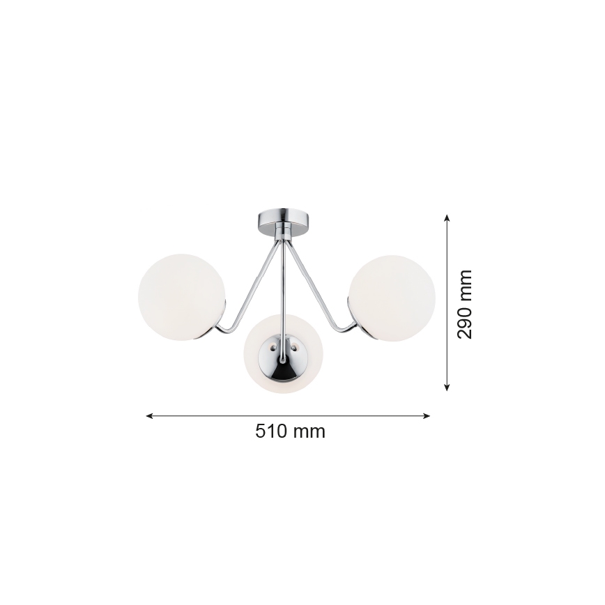 Argon 1477 - Prisadený luster TOMAR 3xE27/15W/230V lesklý chróm