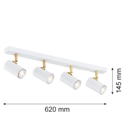 Argon 1689 - Bodové svietidlo LAGOS 4xGU10/5W/230V biela/zlatá