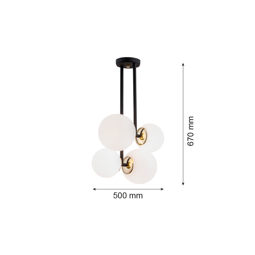 Argon 1739 - Luster na tyči MORITZ 4xE27/15W/230V