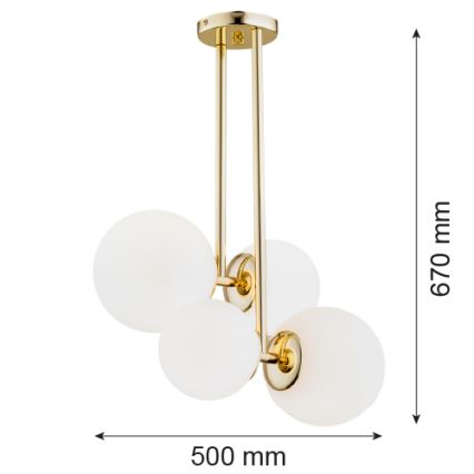 Argon 1743 - Luster na tyči MORITZ 4xE27/15W/230V