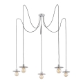 Argon 2079 - Luster na lanku CORSO 5xE27/15W/230V pavúk lesklý chróm