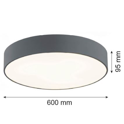 Argon 2083 - Stropné svietidlo DARLING 5xE27/15W/230V pr. 60 cm šedá