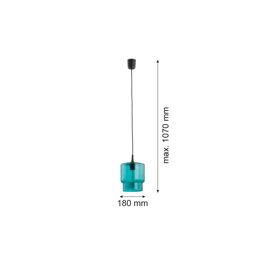 Argon 3271 - Luster na lanku NEWA 1xE27/15W/230V tyrkysová