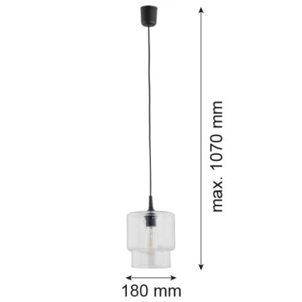 Argon 3275 - Luster na lanku NEWA 1xE27/15W/230V číra