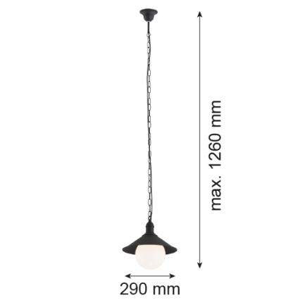 Argon 3285 - Vonkajšie luster ERBA BIS 1xE27/60W/230V