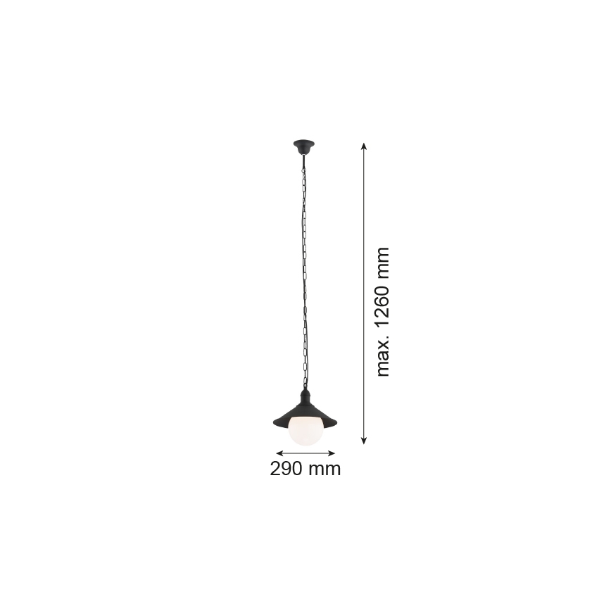 Argon 3285 - Vonkajšie luster ERBA BIS 1xE27/60W/230V