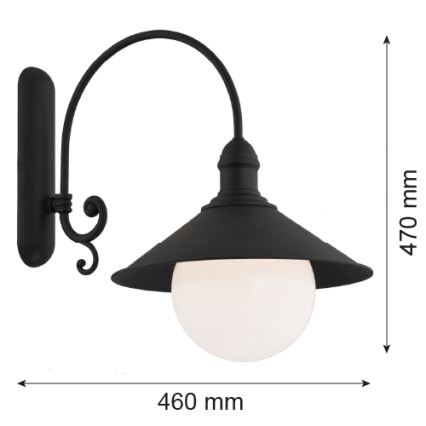 Argon 3286 - Nástenné svietidlo ERBA BIS 1xE27/60W/230V