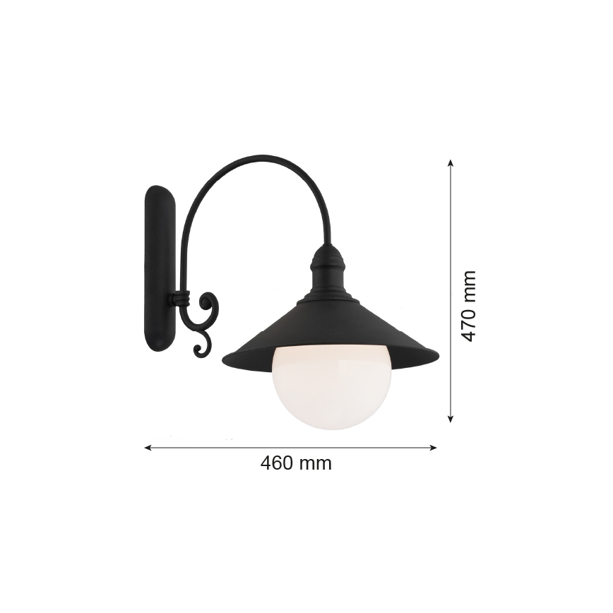 Argon 3286 - Nástenné svietidlo ERBA BIS 1xE27/60W/230V