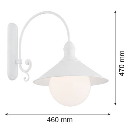 Argon 3297 - Nástenné svietidlo ERBA BIS 1xE27/60W/230V