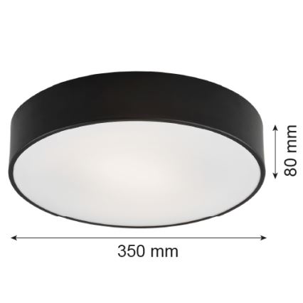Argon 3570  - LED Stropné svietidlo DARLING LED/25W/230V pr. 35 cm čierna