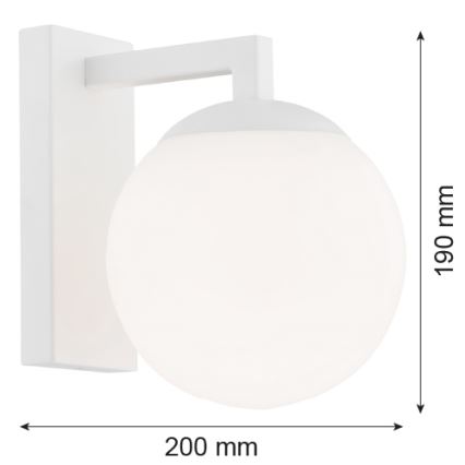 Argon 3733 - Nástenná lampa ASPEN 1xE27/15W/230V biela