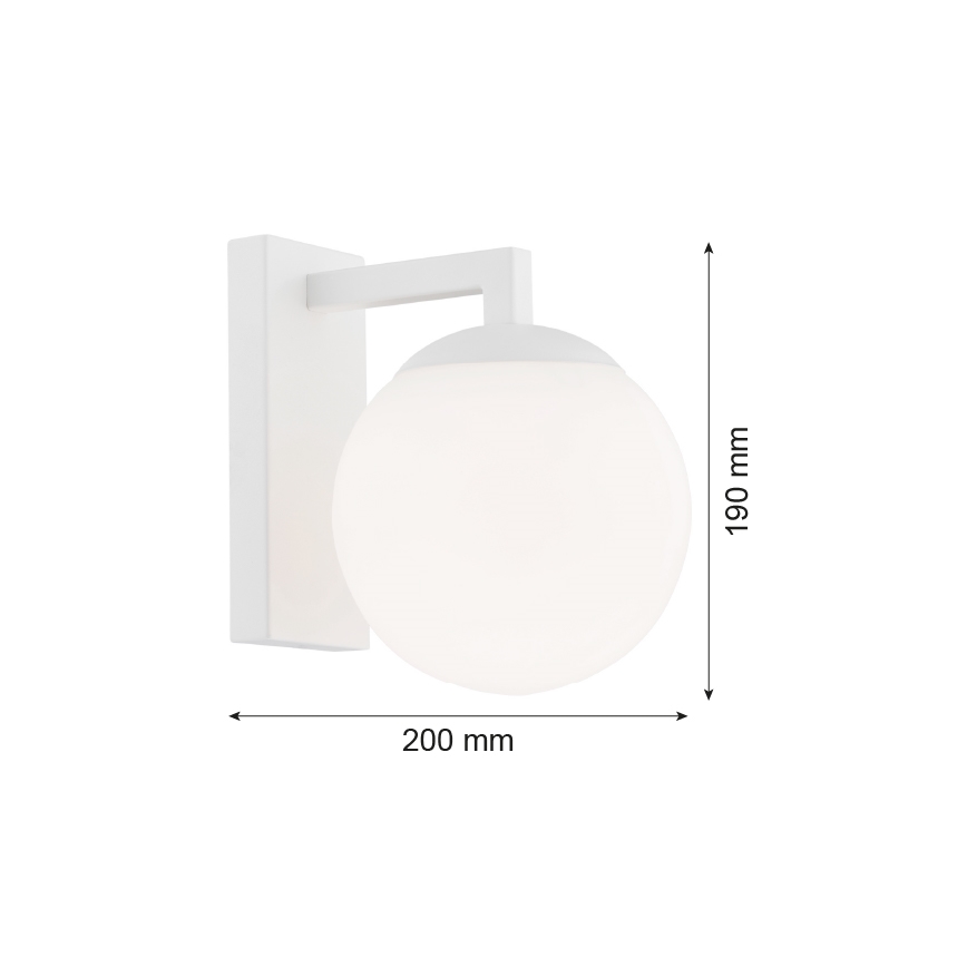 Argon 3733 - Nástenná lampa ASPEN 1xE27/15W/230V biela