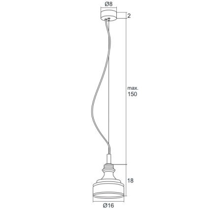 Argon 3795 - LED Luster na lanku TULUZA LED/5W/230V