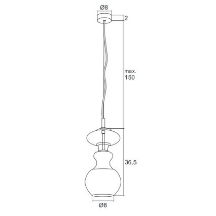 Argon 3800 - LED Luster na lanku MODENA LED/8W/230V