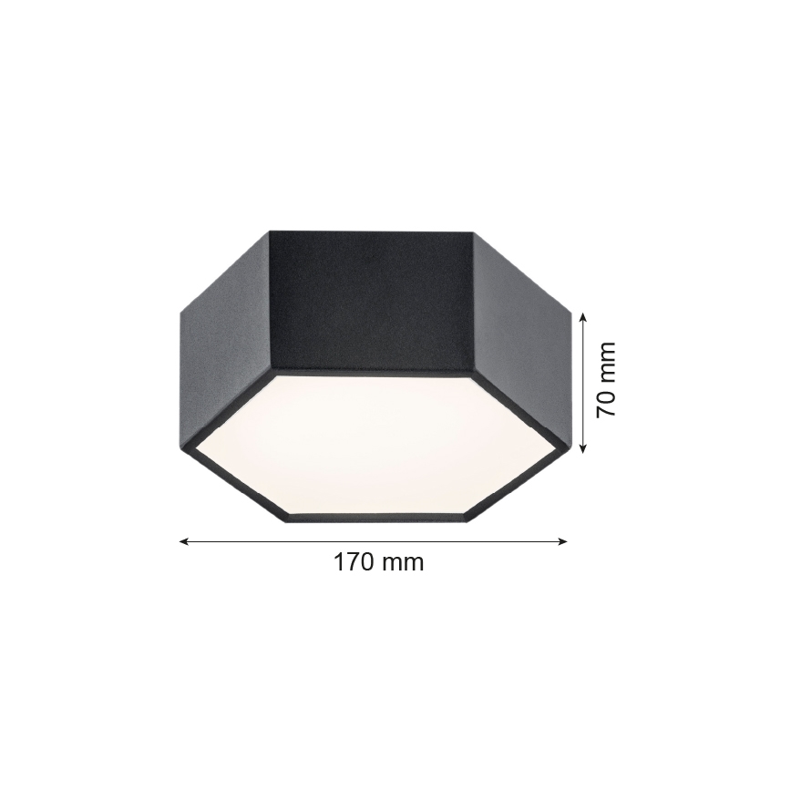 Argon 3824 - LED Stropné svietidlo ARIZONA LED/9W/230V čierna