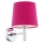 Argon 3909 - Nástenná lampa BOLZANO 1xE27/15W/230V ružová/lesklý chróm