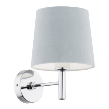 Argon 3910 - Nástenná lampa BOLZANO 1xE27/15W/230V modrá/lesklý chróm