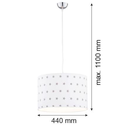 Argon 4133 - Luster na lanku MAGIC 1xE27/15W/230V biela