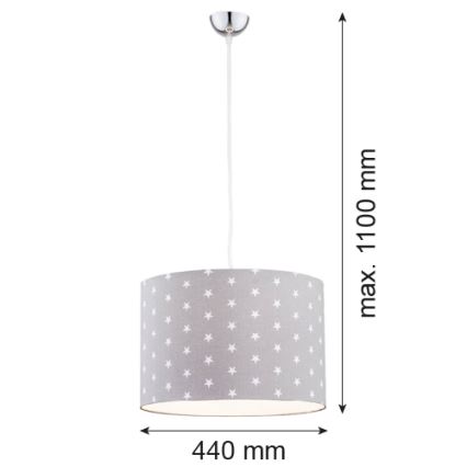 Argon 4134 - Luster na lanku MAGIC 1xE27/15W/230V šedá/biela
