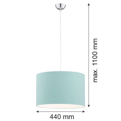 Argon 4135 - Luster na lanku MAGIC 1xE27/15W/230V tyrkysová