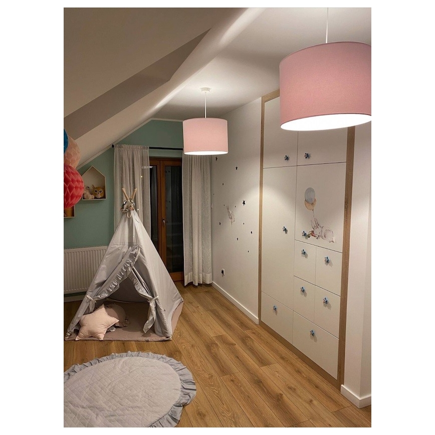 Argon 4136 - Luster na lanku MAGIC 1xE27/15W/230V ružová