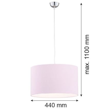 Argon 4136 - Luster na lanku MAGIC 1xE27/15W/230V ružová