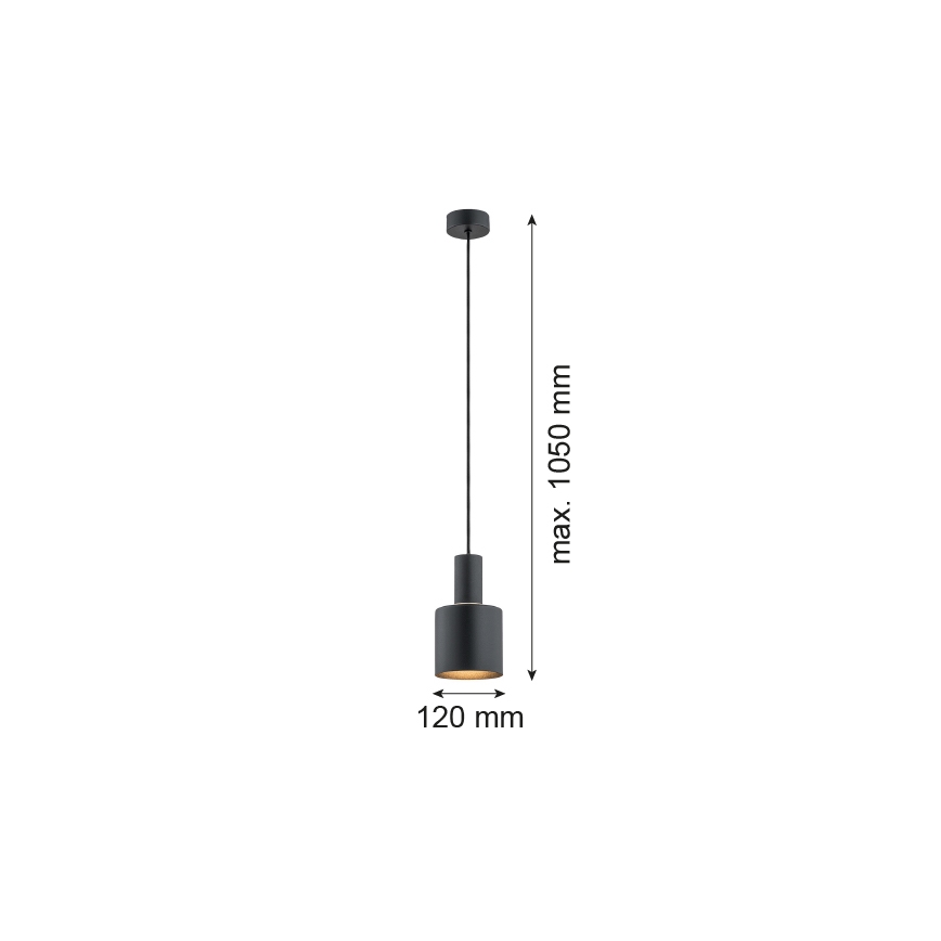 Argon 4219 - Luster na lanku SINES 1xE27/15W/230V pr. 12 cm čierna