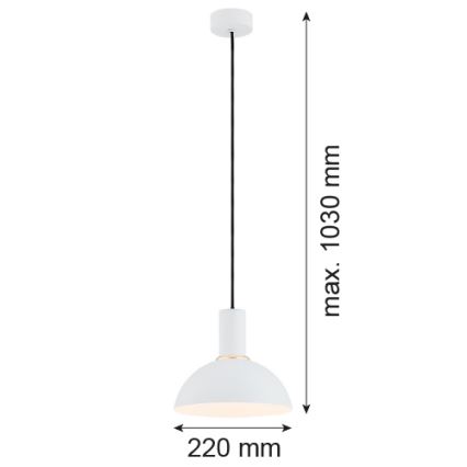 Argon 4220 - Luster na lanku SINES 1xE27/15W/230V pr. 28 cm biela