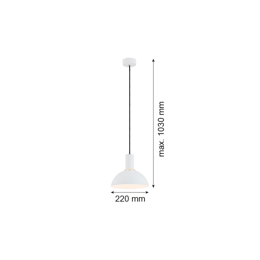 Argon 4220 - Luster na lanku SINES 1xE27/15W/230V pr. 28 cm biela