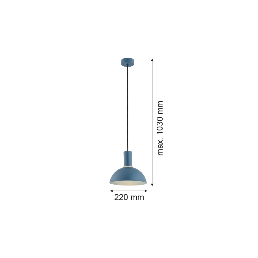 Argon 4221 - Luster na lanku SINES 1xE27/15W/230V pr. 28 cm modrá