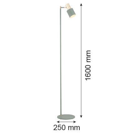 Argon 4271 - Stojacia lampa DORIA 1xE27/15W/230V zelená/mosadz