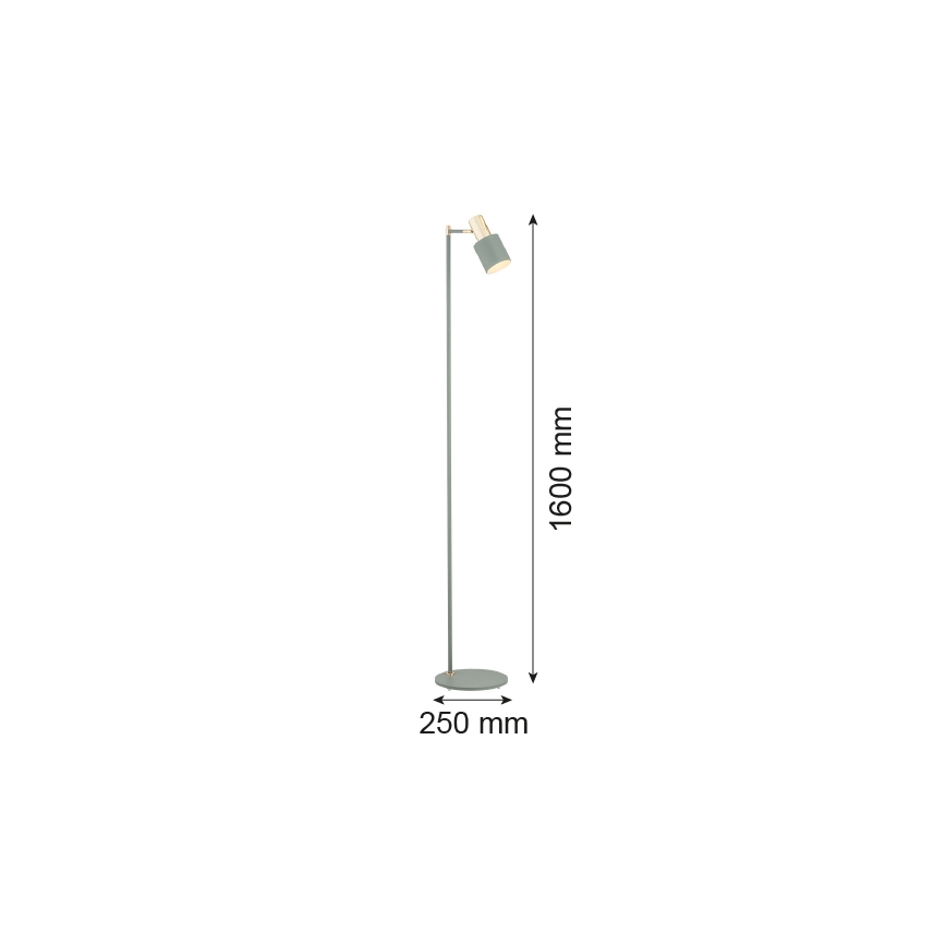 Argon 4271 - Stojacia lampa DORIA 1xE27/15W/230V zelená/mosadz