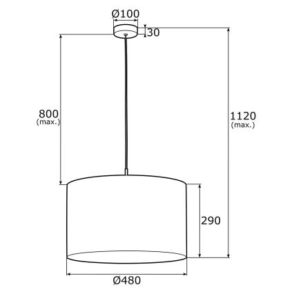 Argon 4285 - Luster na lanku KASER 1xE27/15W/230V šedá/biela/mosadz