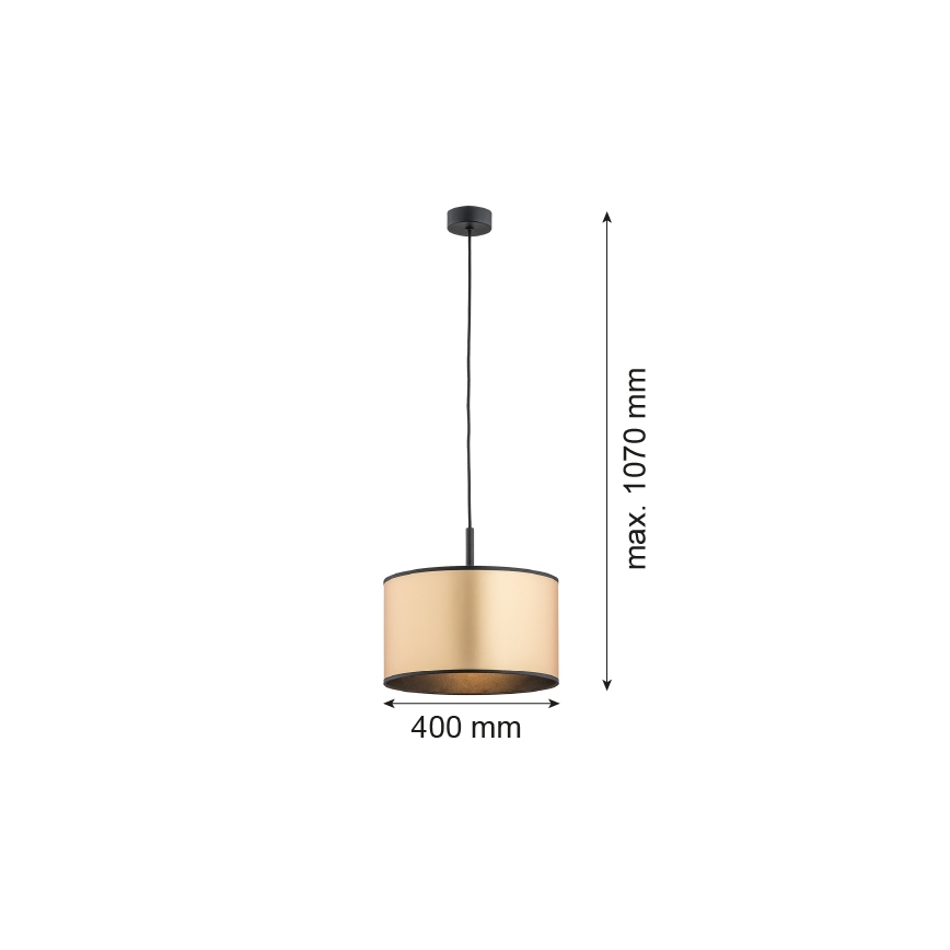 Argon 4291 - Luster na lanku KARIN 1xE27/15W/230V mosadz/čierna