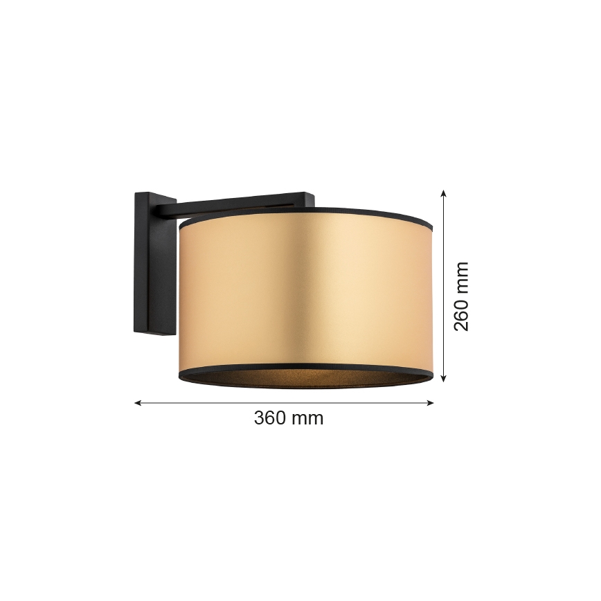 Argon 4295 - Nástenná lampa KARIN 1xE27/15W/230V mosadz/čierna