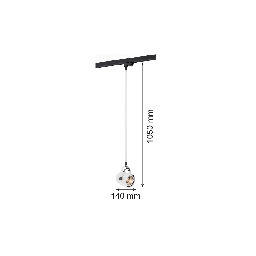 Argon 4312 - Luster do lištového systému NET 1xE27/15W/230V biela