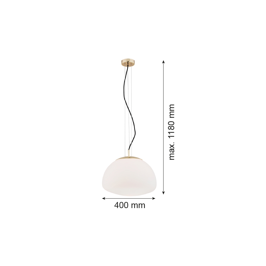 Argon 4317 - Luster na lanku TRINI 1xE27/15W/230V pr. 40 cm zlatá