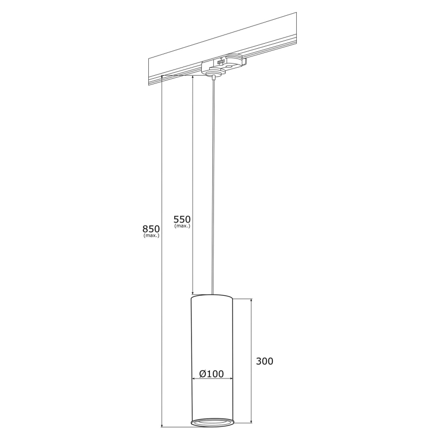 Argon 4318 - Luster na lanku do lištového systému DELF 1xE27/15W/230V mosadz