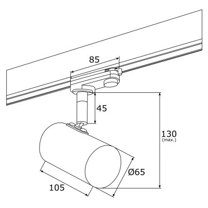 Argon 4323 - LED Bodové svietidlo do lištového systému HAGA LED/9W/230V zlatá