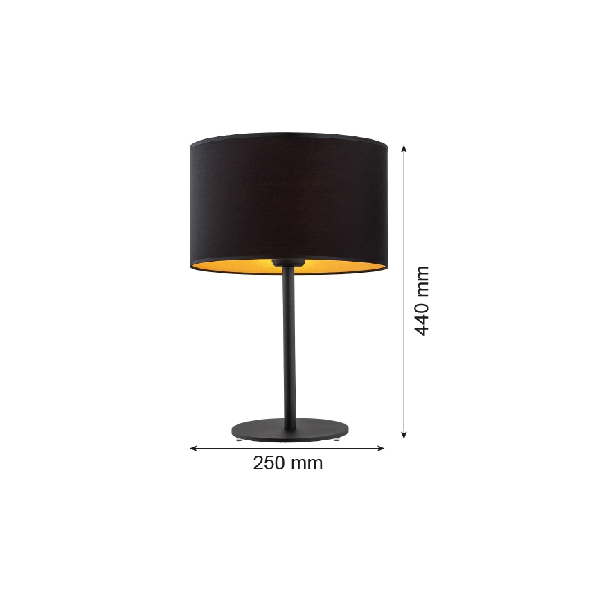 Argon 4342 - Stolná lampa KARIN 1xE27/15W/230V čierna